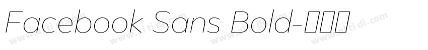 Facebook Sans Bold字体转换